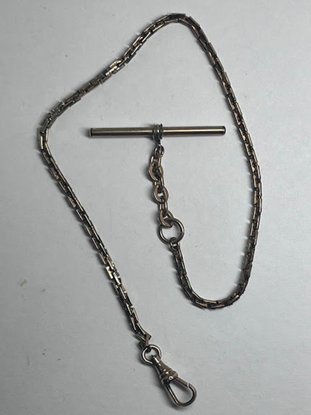 JKQLTY USA Antique Victorian Gold Filled Pocket Watch 12" Chain with T Bar